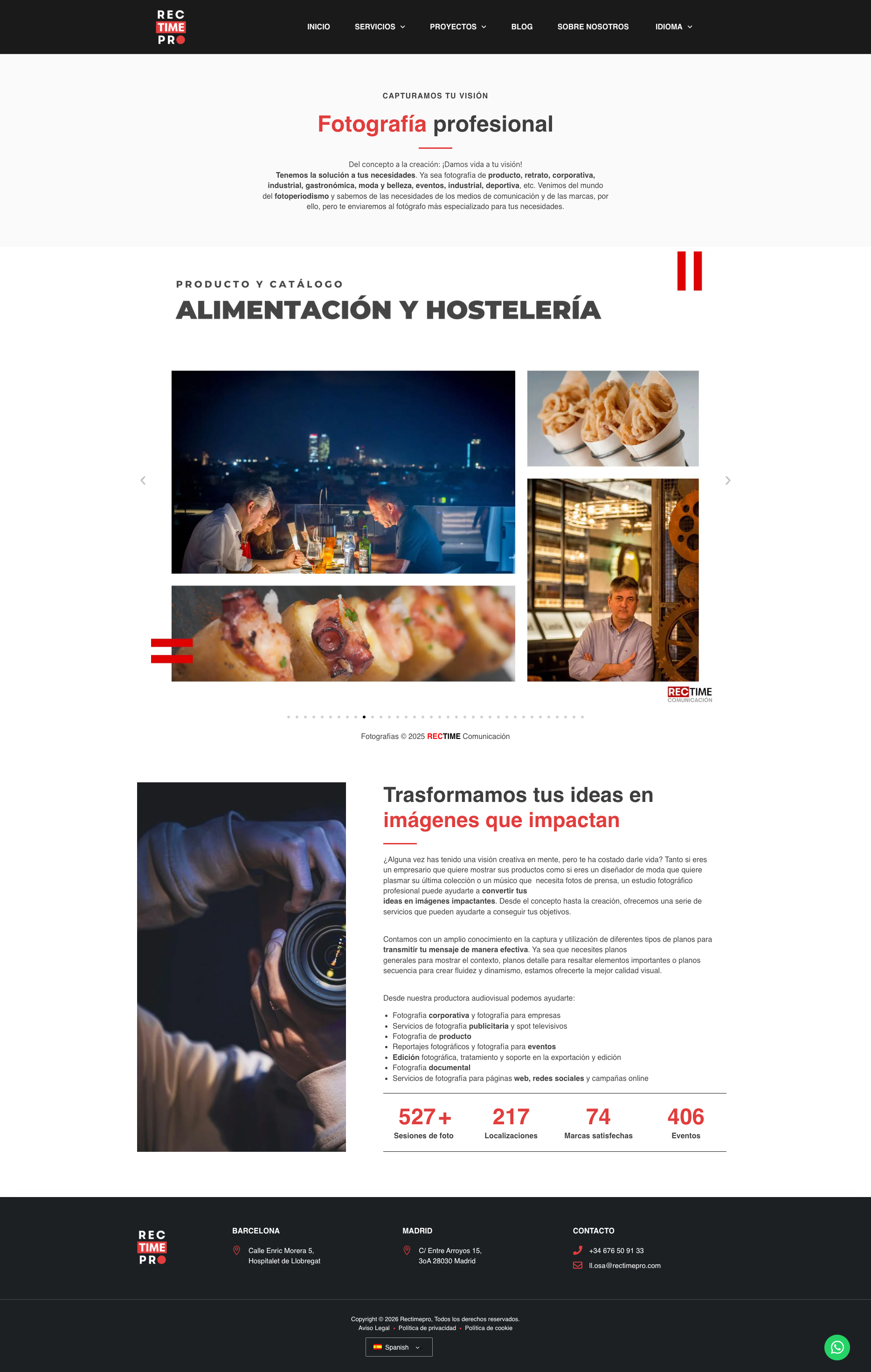 Rectimepro website redesign comparison preserving brand identity while improving clarity