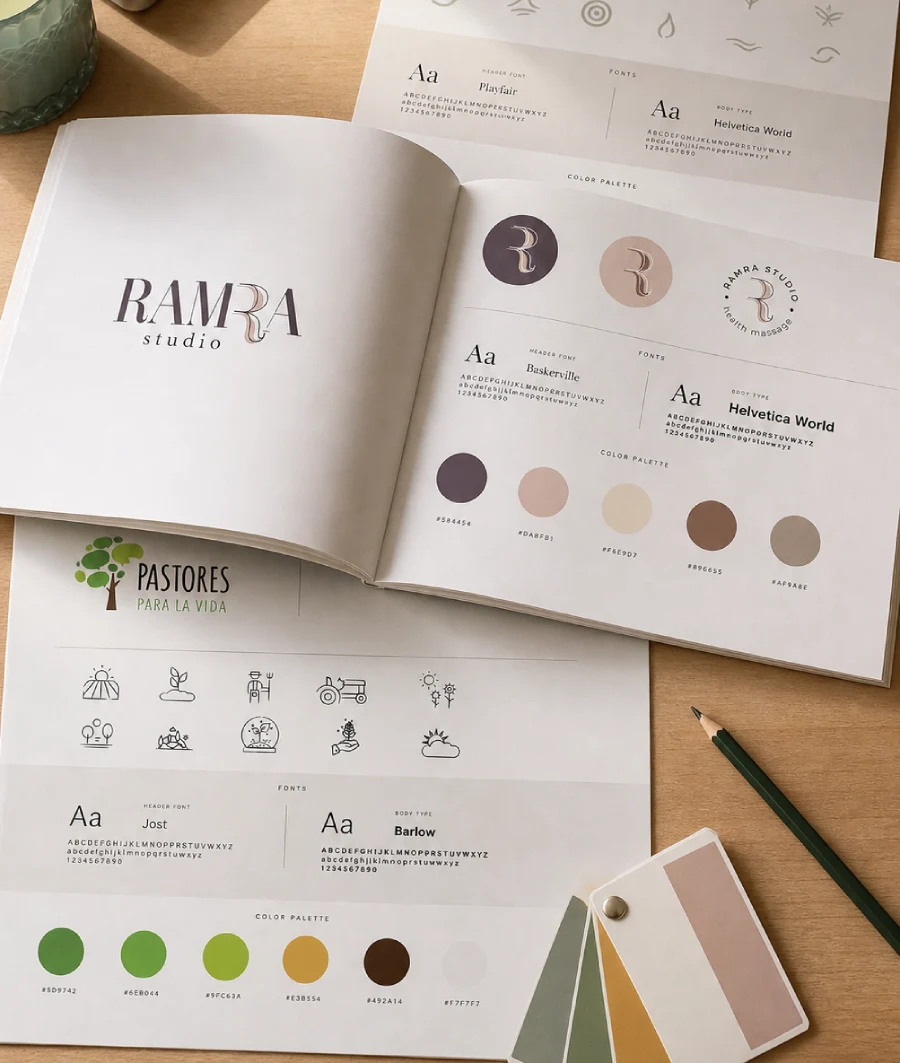 Identidad visual y diseño web de Ramra Studio