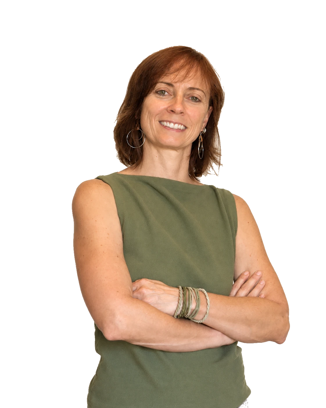 Daria, diseñadora de DariaDesign, de pie y con los brazos cruzados
